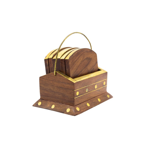 Natriel Wooden Coasters Set